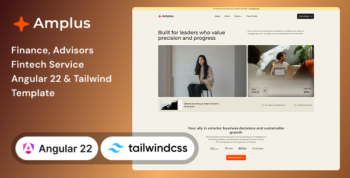 Amplus - Finance, Advisors Fintech Service Angular 22 & Tailwind CSS 4 Template