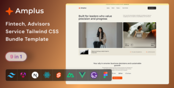 Amplus - Finance & Consulting Angular React Next.js Vue Nuxt Svelte HTML Tailwind CSS 4 Template