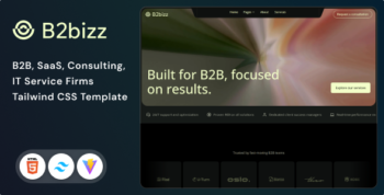 B2Bizz - B2B, SaaS, Consulting, IT Service Firms Tailwind CSS Template