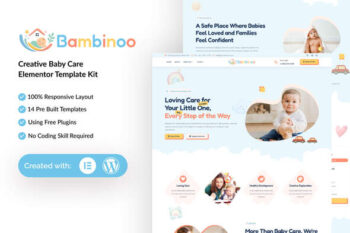 Bambinoo - Creative Baby Care Elementor Template Kit