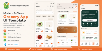 Basketly | Grocery Flutter App UI Template