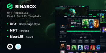 Binabox - NFT Portfolio  React NextJS Template