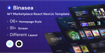 Binasea - NFT Portfolio  React NextJS Template