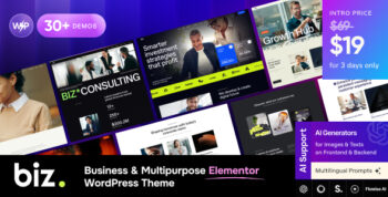 Biz - Business & Multipurpose Elementor WordPress Theme