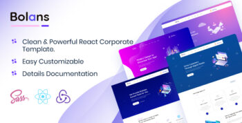 Bolans - React SASS Template for Startup & Agency
