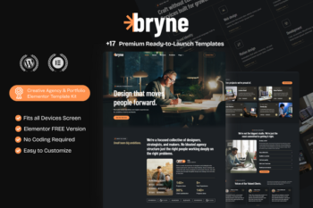 Bryne - Creative Agency & Portfolio Elementor Template Kit