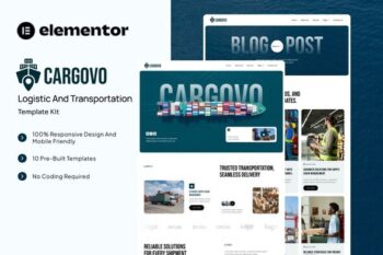 Cargovo - Logistic and Transportation Elementor Template Kit
