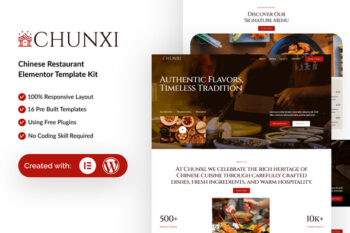 Chunxi - Chinese Restaurant Elementor Template Kit