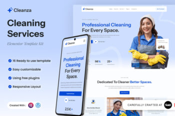 Cleanza - Cleaning Services Elementor Template Kit