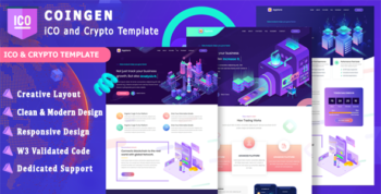 CoinGen - ICO and Crypto Landing Page Template