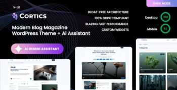 Cortics - Modern Thematic Blog & Magazine WordPress Theme