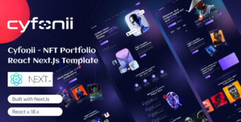 Cyfonii | NFT Portfolio React NextJs Template