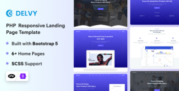 Delvy - Responsive PHP Landing Page Template