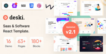 Deski - Software, SaaS & Startup ReactJs Template (React 19)