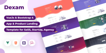 Dexam - Html & Vuejs  Landing Page for SaaS, Startup & Product