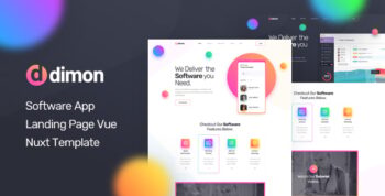 Dimon - Vue Nuxt Software App Landing Page Template