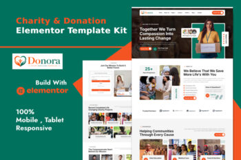 Donora - Charity & Donation Elementor Template Kit
