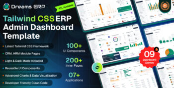 Dreams ERP - Tailwind CSS Admin Dashboard HTML Template