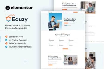 Eduzy - Online Course & Education Elementor Template Kit