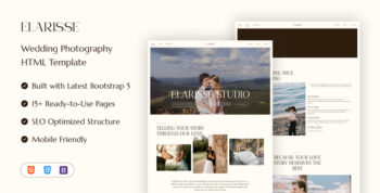 Elarisse - Wedding Photography HTML Template