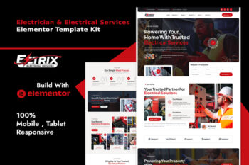 Eltrix - Electrician & Electrical Services Elementor Template Kit