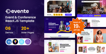 Evente - Conference and Event ReactJS Template