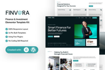Finvora - Finance & Investment Elementor Template Kit