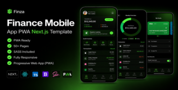 Finza - Next.js Fintech Banking PWA App Template
