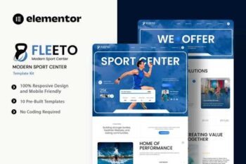 Fleeto - Modern Sport Center Elementor Template Kit