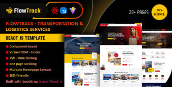 Flowtrack - Transportation & Logistics Services React JS Template