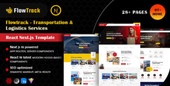 Flowtrack – Transportation, Logistics & Cargo React Next.js Template