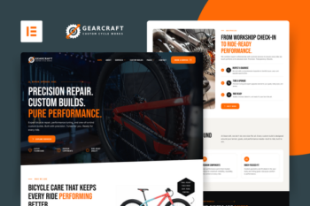 Gearcraft - Bicycle Repair & Customization Elementor Template Kit