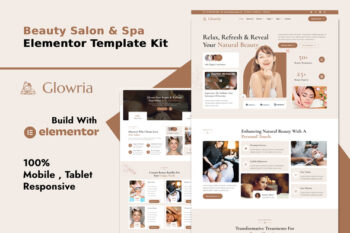 Glowria - Beauty Salon & Spa Elementor Template Kit