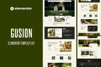 Gusion - Natural Healing & Holistic Therapy Elementor Template Kit
