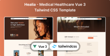 Healia - Medical Healthcare Vue 3 & Tailwind CSS Website Template