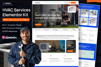 Heatpro – HVAC Services & AC Repair Elementor Template Kit