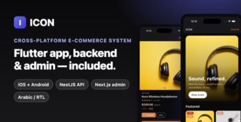 ICON | Flutter eCommerce App Template With Node.js Backend and Admin Panel