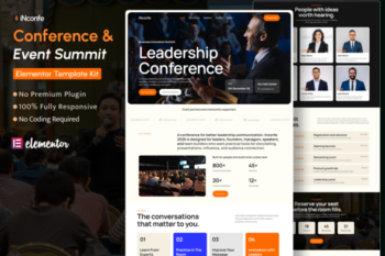Inconfe – Conference and Event Summit Elementor Template Kit