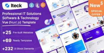Iteck - Vue Software & Technology Template