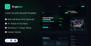 Kryphos - Cyber Security React Template