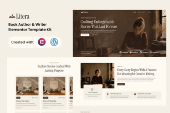 Litera - Book Author & Writer Elementor Template Kit