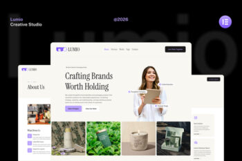 Lumio - Brand Identity & Packaging Design Studio Elementor Website Template Kits