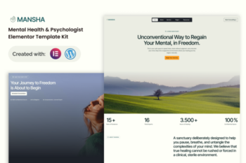 Mansha - Mental Health & Psychology Elementor Template Kit