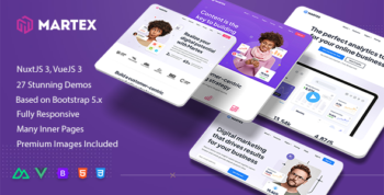 Martex - Software, SaaS & Startup NuxtJS 3 Template