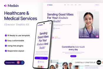 Medixin - Healthcare & Medical Services Elementor Template Kit