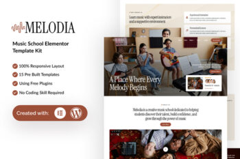 Melodia - Music School Elementor Template Kit