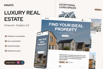 Minate - Luxury Real Estate Elementor Template Kit
