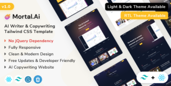 Mortal - React Js AI Writer & Copywriting Template