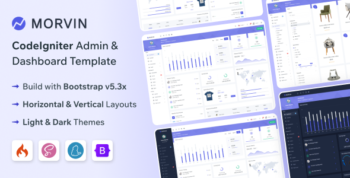 Morvin - CodeIgniter Admin & Dashboard Template