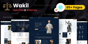 Multipurpose Lawyer & Attorney React Template - Wakil Law Firm